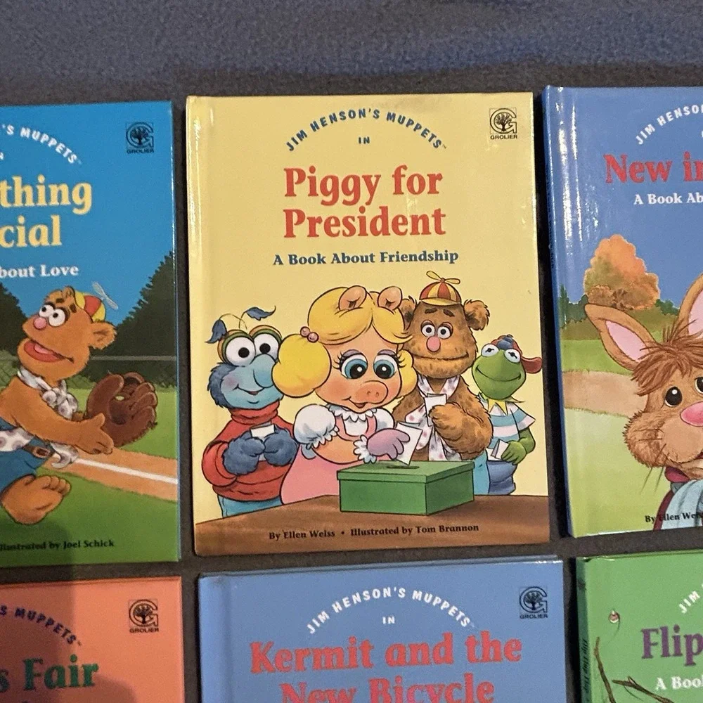 Jim Henson's Muppet Babies Books Character 1992 Muppet Press Hard Cover Lot Of 8